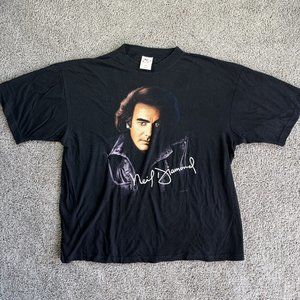 Vintage 1993 Neil Diamond US Concert Tour 2 sided black T Shirt Sz XL 90's